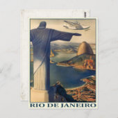 Briefkaart met  Rio de Janeiro-afdruk (Voorkant / Achterkant)