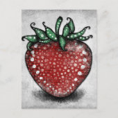 Briefkaart met ripe aardbei (Voorkant)