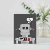 Briefkaart met robotschroefschroef (Staand voorkant)