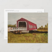 Briefkaart met rode bedekking (Voorkant / Achterkant)