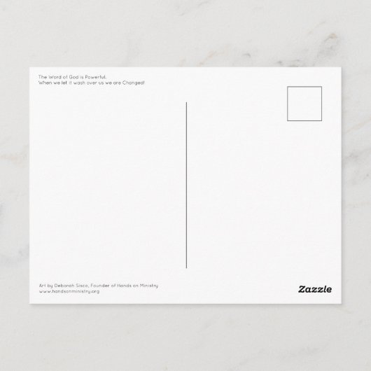 Briefkaart met rode bedekking (Achterkant)