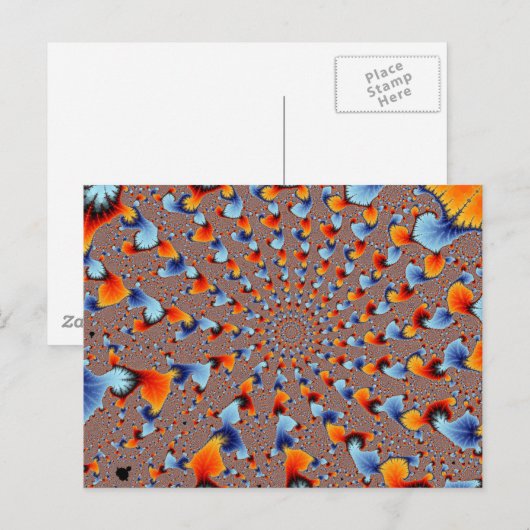 Briefkaart met rode blauwe lammeren (Voorkant / Achterkant)