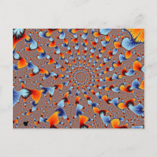 Briefkaart met rode blauwe lammeren