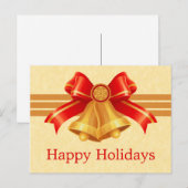 Briefkaart met rode en goudbonen (Voorkant / Achterkant)