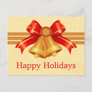 Briefkaart met rode en goudbonen