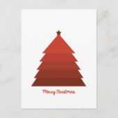 Briefkaart met rode kerstbomen (Voorkant)