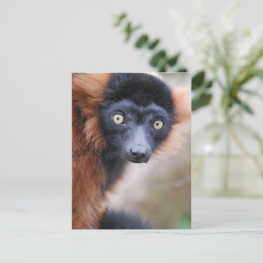 Briefkaart met rode rode rommel (Staand voorkant)