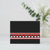 Briefkaart met rode tribale stammen (Staand voorkant)