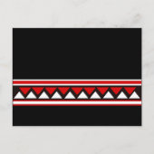 Briefkaart met rode tribale stammen (Voorkant)