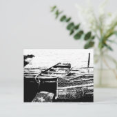 Briefkaart met roeboot (Staand voorkant)