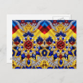 Briefkaart met Roemeense kleuren Design (Voorkant / Achterkant)