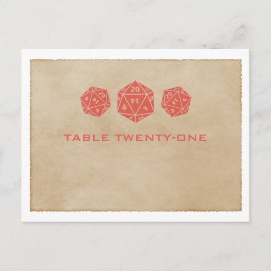 Briefkaart met rood snoepje D20-desktop (Voorkant)