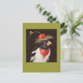 briefkaart met roos-borstkas (Staand voorkant)