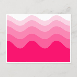 briefkaart met roze golf