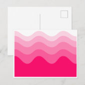 briefkaart met roze golf (Voorkant / Achterkant)