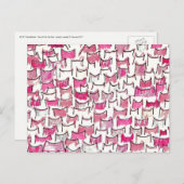 Briefkaart met roze kattenoorten (Voorkant / Achterkant)
