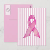 Briefkaart met roze stremmen (Voorkant / Achterkant)