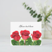 Briefkaart met rozen (Staand voorkant)