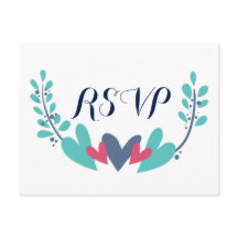 Briefkaart met RSVP-weddenschappen