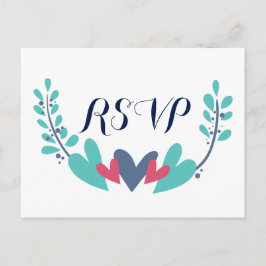 Briefkaart met RSVP-weddenschappen