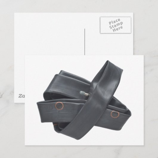 Briefkaart met rubberbandbuis (Voorkant / Achterkant)