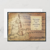 Briefkaart met Rumi - Alles is muziek (Voorkant / Achterkant)