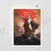 Briefkaart met Russische WWII Propaganda Print (Voorkant / Achterkant)