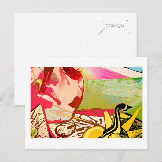 Briefkaart met ruw experiment (Voorkant / Achterkant)