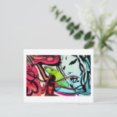 Briefkaart met ruw experiment (Staand voorkant)