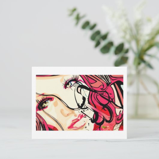 Briefkaart met ruw experiment (Staand voorkant)