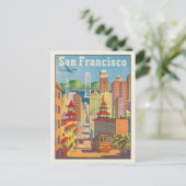 Briefkaart met  San Francisco Poster Print (Staand voorkant)