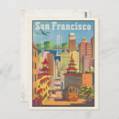 Briefkaart met  San Francisco Poster Print (Voorkant / Achterkant)