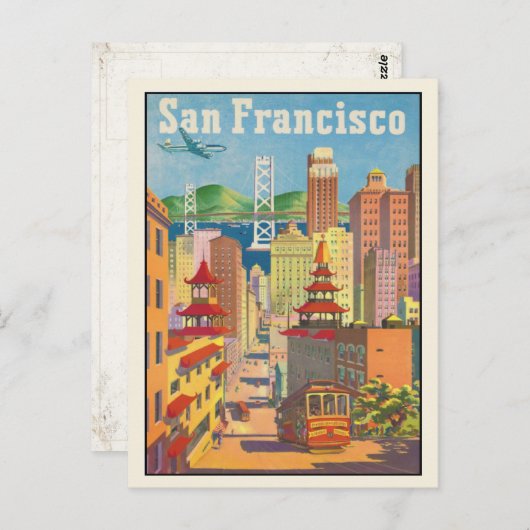 Briefkaart met  San Francisco Poster Print (Voorkant / Achterkant)