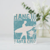 Briefkaart met Santa Cruz Surfer Print (Staand voorkant)
