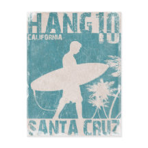 Briefkaart met Santa Cruz Surfer Print
