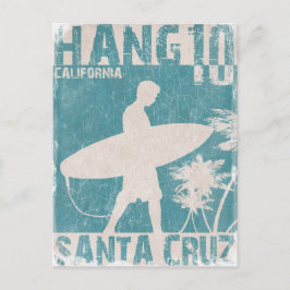 Briefkaart met Santa Cruz Surfer Print