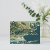 Briefkaart met satellietAfbeelding boven Kaapstad (Staand voorkant)