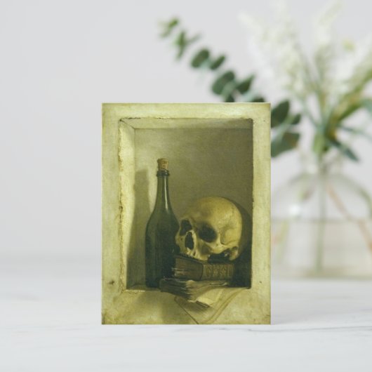 Briefkaart met schedel schilderen (Staand voorkant)