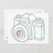 briefkaart met schetscamera (Voorkant / Achterkant)