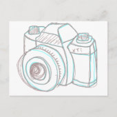 briefkaart met schetscamera (Voorkant)