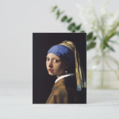 Briefkaart met schilderingen van Johannes Vermeer (Staand voorkant)