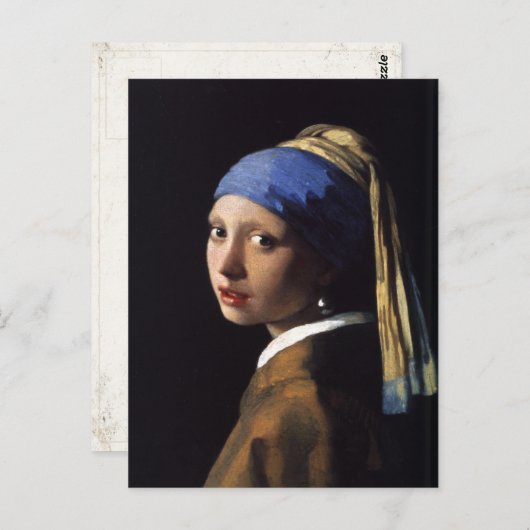 Briefkaart met schilderingen van Johannes Vermeer (Voorkant / Achterkant)