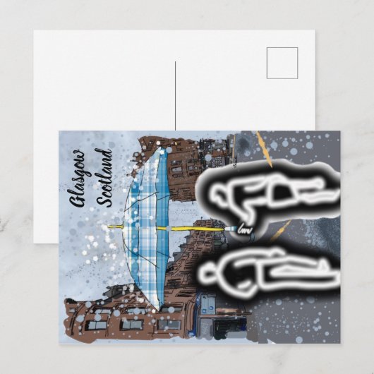 Briefkaart met schottende schottong (Voorkant / Achterkant)