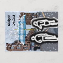 Briefkaart met schottende schottong