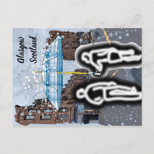 Briefkaart met schottende schottong (Voorkant)