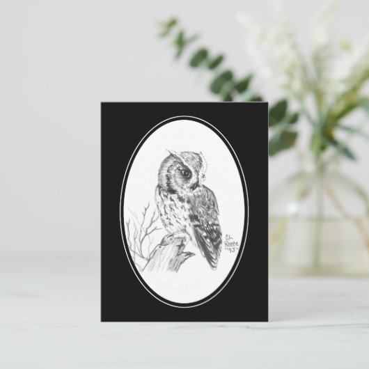 Briefkaart met schroevendraaien in potlood (Staand voorkant)