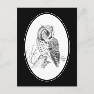 Briefkaart met schroevendraaien in potlood