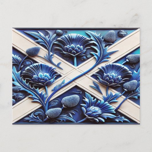 Briefkaart met Scottish Thistles Design (Voorkant)