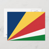 Briefkaart met Seychellen Kleuren Design (Voorkant / Achterkant)