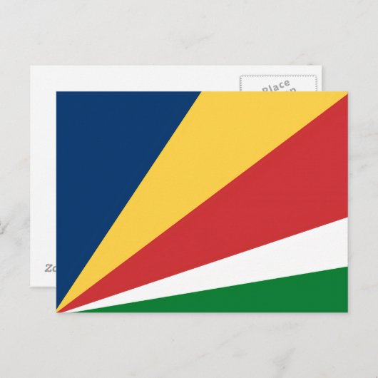 Briefkaart met Seychellen Kleuren Design (Voorkant / Achterkant)